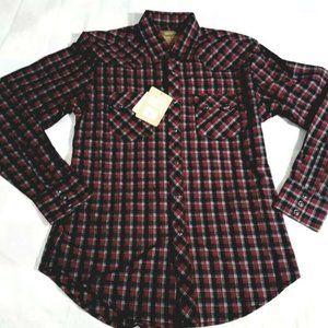 A17e mens Wrangler long sleeve western snap shirt